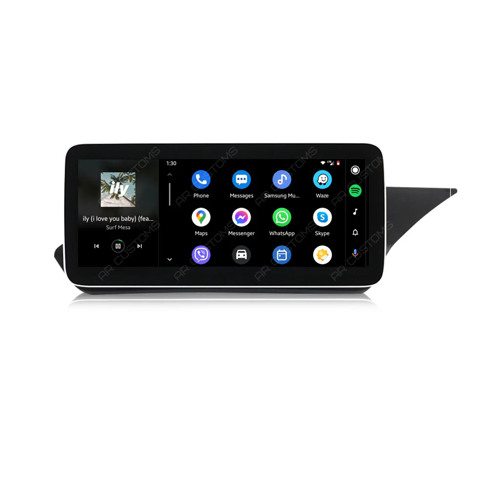 Head Unit Upgrade Installation — Mercedes E CLASS W212 2010-2015 – head unit installation view
