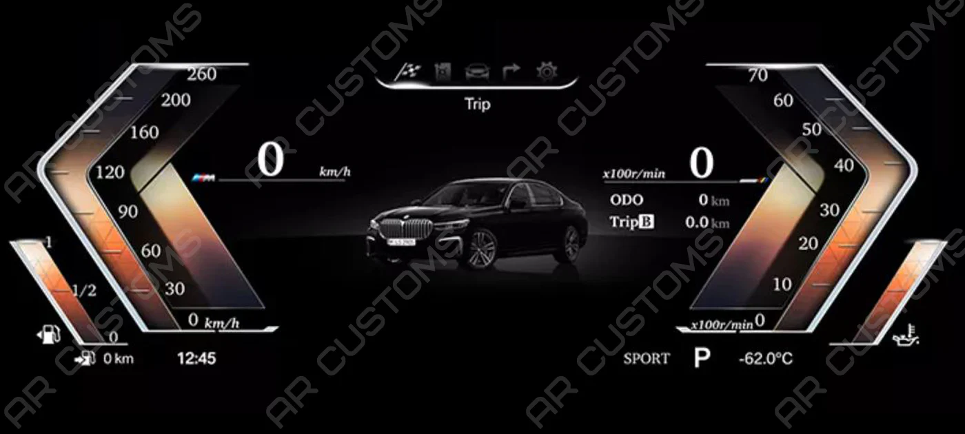 Digital Dashboard Installation — BMW 3 series Speedometer F30/F31/F34/F35 2012-2019 – digital dashboard installation view