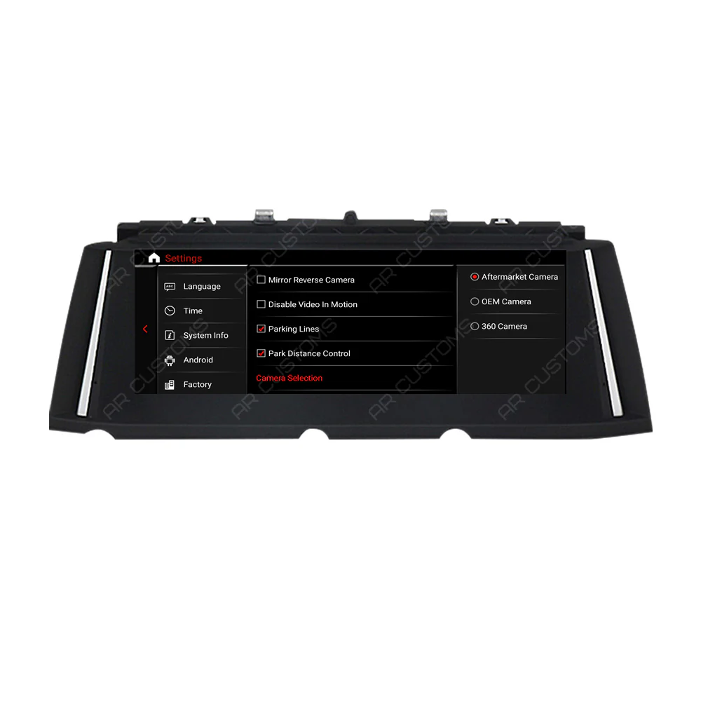 Head Unit Upgrade Installation — BMW 7 series F01/F02 2009-2015 – head unit installation view