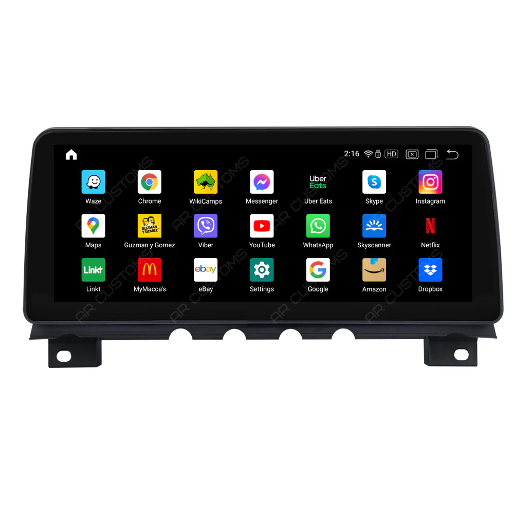 Head Unit Upgrade Installation — BMW 7 series F01/F02 2009-2015 – head unit installation view