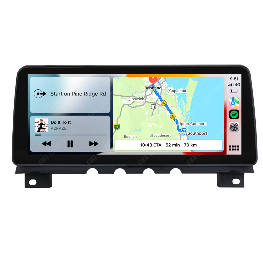 Head Unit Upgrade Installation — BMW 7 series F01/F02 2009-2015 – head unit installation view