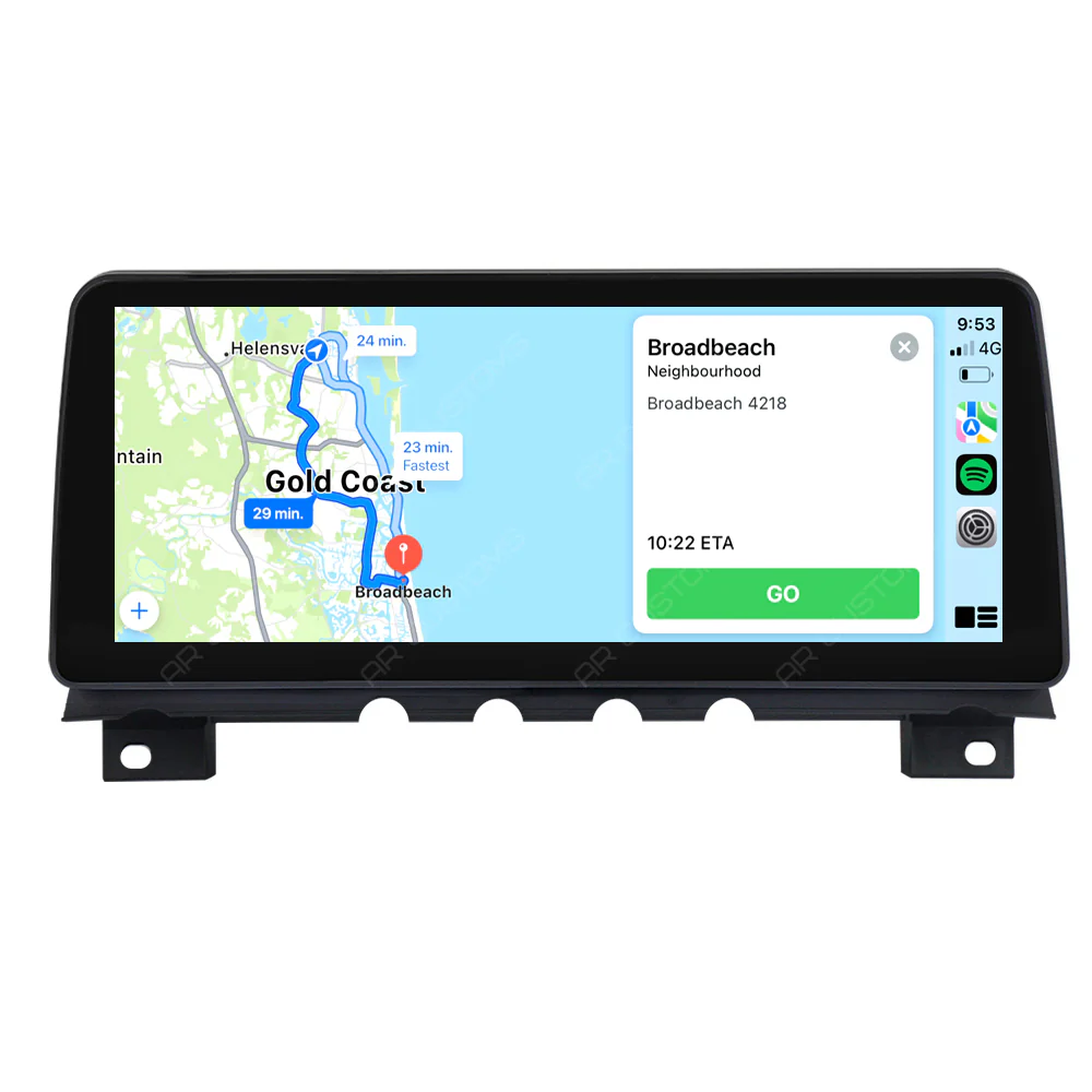 Head Unit Upgrade Installation — BMW 7 series F01/F02 2009-2015 – head unit installation view