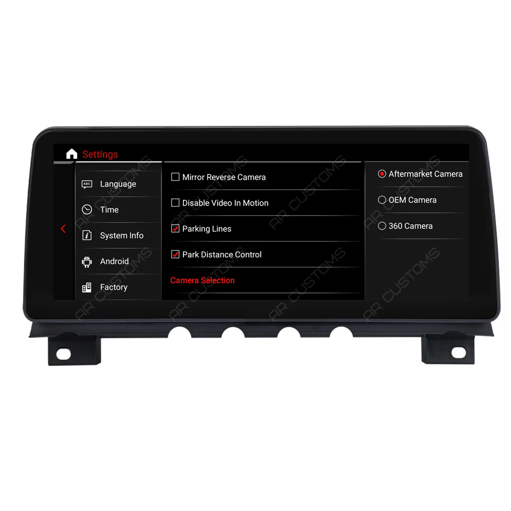 Head Unit Upgrade Installation — BMW 7 series F01/F02 2009-2015 – head unit installation view