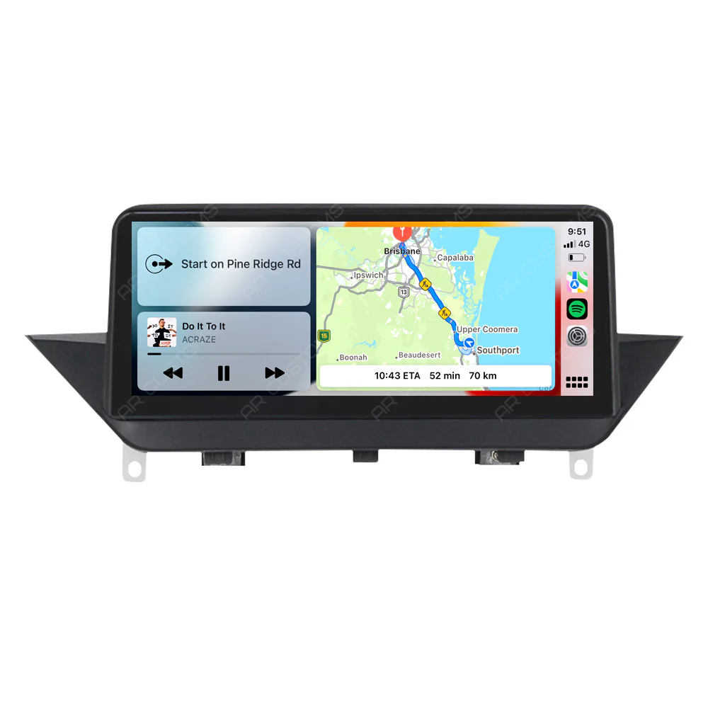 Head Unit Upgrade Installation — BMW X1 E84 2009-2015 – head unit installation view