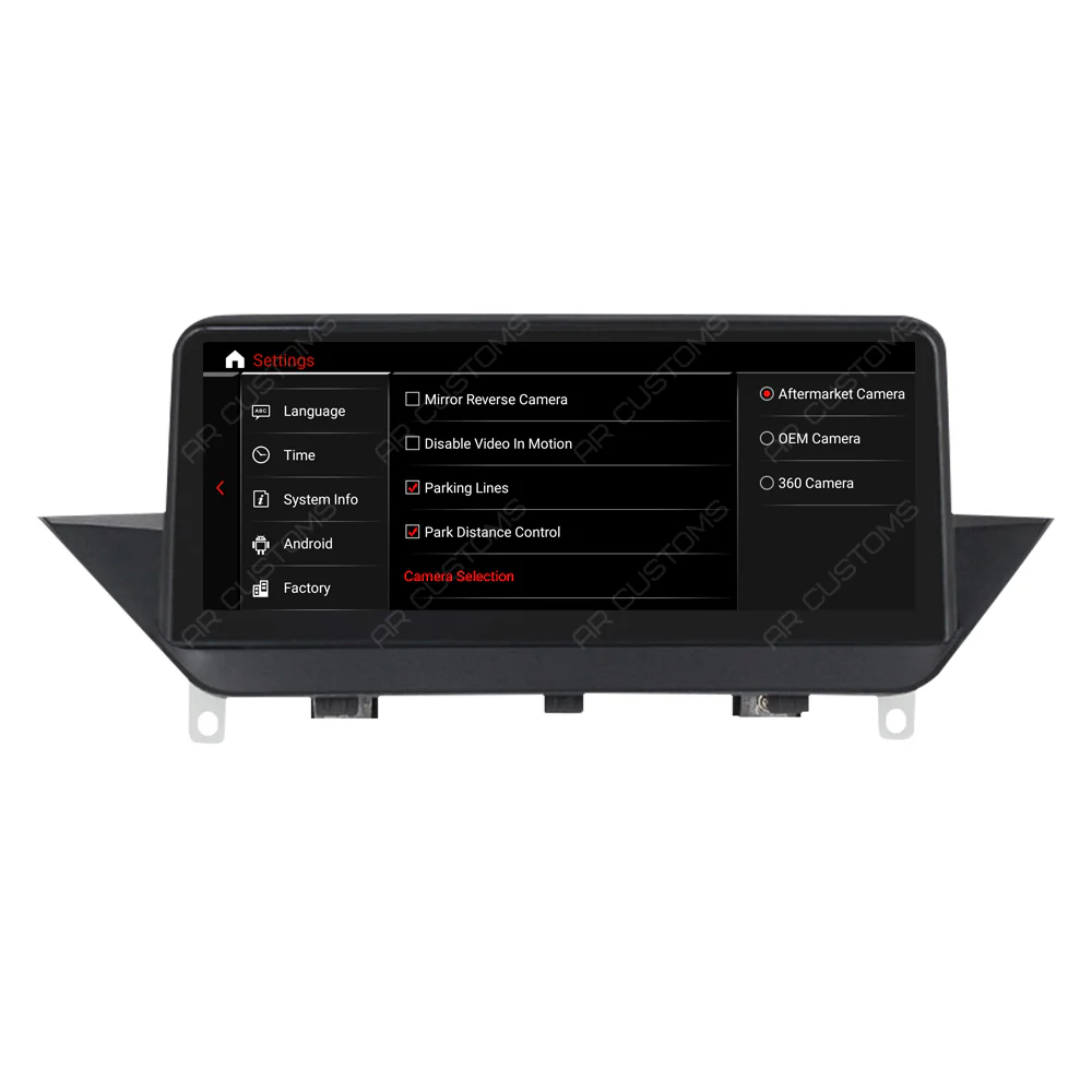 Head Unit Upgrade Installation — BMW X1 E84 2009-2015 – head unit installation view