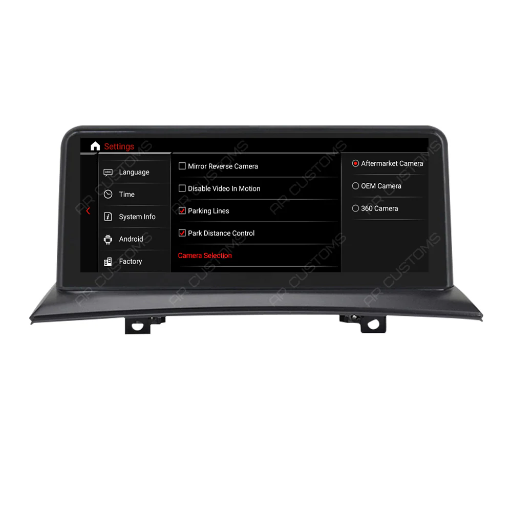 Head Unit Upgrade Installation — BMW X3 E83 2003-2010 – head unit installation view
