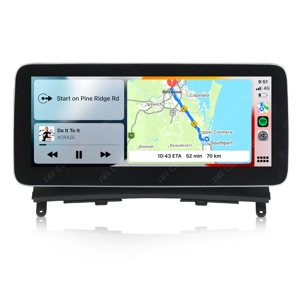 Head Unit Upgrade Installation — Mercedes C CLASS W204/S204 2007-2010 – head unit installation view
