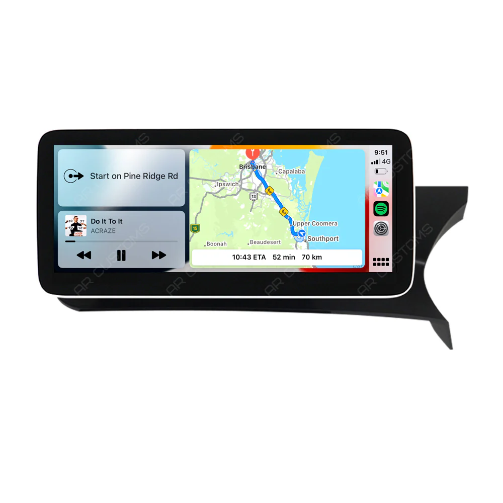 Head Unit Upgrade Installation — Mercedes C CLASS W204/S204 2010-2014 – head unit installation view